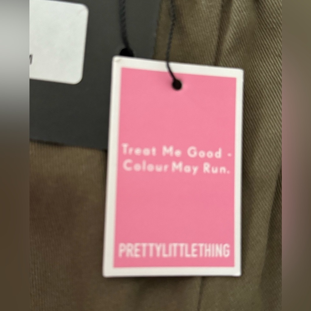 PrettyLittleThing Khaki Green Buckle Detail Cargo Pants – US Size 6 NWT - Picture 4 of 8